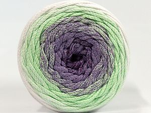 Please be advised that yarns are made of recycled cotton, and dye lot differences occur. Fiber Content 100% Cotton, White, Purple, Mint Green, Lavender, Brand Ice Yarns, fnt2-70806