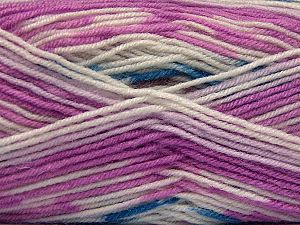 Fiber Content 75% Acrylic, 25% Wool, White, Orchid, Brand Ice Yarns, fnt2-70812