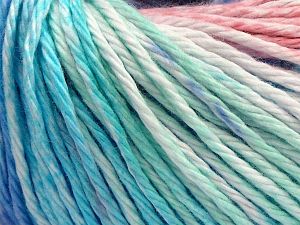 Fiber Content 100% Cotton, Turquoise, Mint Light Green Salmon, Lilac, Brand Ice Yarns, Blue, fnt2-70836