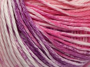 Fiber Content 100% Cotton, White, Pink Shades, Lilac Shades, Brand Ice Yarns, fnt2-70843