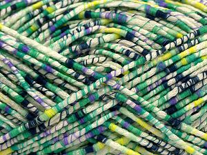 Composition 50% Acrylique, 37% Polyester, 13% Laine, Lilac, Brand Ice Yarns, Green, Cream, fnt2-71106