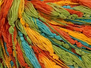 Fiber Content 100% Polyester, Yellow, Turquoise, Brand Ice Yarns, Green, Copper, fnt2-71142