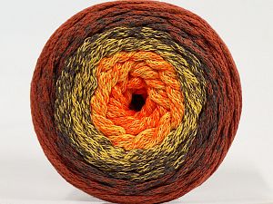 Please be advised that yarns are made of recycled cotton, and dye lot differences occur. Fiber Content 100% Cotton, Yellow, Orange, Brand Ice Yarns, Copper, Brown, fnt2-71151