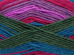Composition 100% Acrylique haut de gamme, Turquoise, Lilac, Lavender, Brand Ice Yarns, Green, Burgundy, fnt2-71178