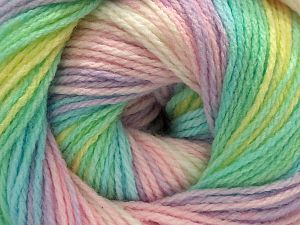 Fiber Content 100% Acrylic, Yellow, White, Mint Green, Light Lilac, Brand Ice Yarns, Baby Pink, fnt2-71201