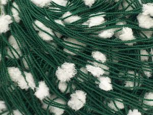 Fiber Content 90% Acrylic, 10% Polyester, White, Jungle Green, Brand Ice Yarns, fnt2-71248