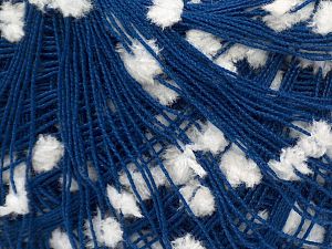 Composition 90% Acrylique, 10% Polyester, White, Brand Ice Yarns, Dark Blue, fnt2-71249