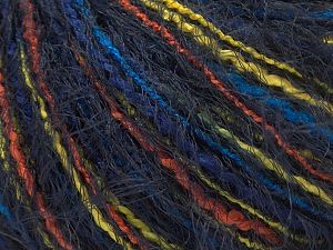 Composition 50% Polyester, 50% Acrylique, Yellow, Brand Ice Yarns, Green, Dark Navy, Copper, Blue, fnt2-71348