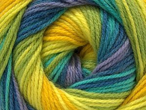 Fiber Content 100% Acrylic, Yellow, Turquoise, Lilac, Brand Ice Yarns, Green, Blue Shades, fnt2-71515