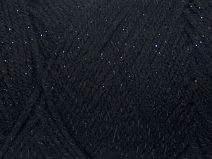 Fiber Content 95% Acrylic, 5% Metallic Lurex, Brand Ice Yarns, Black, fnt2-71686