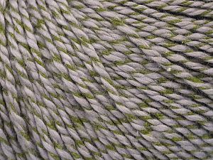 Fiber Content 68% Cotton, 32% Silk, Brand Ice Yarns, Grey, Green, fnt2-71762