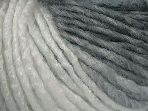 Fiber Content 90% Acrylic, 10% Wool, White, Brand Ice Yarns, Grey Shades, fnt2-71891