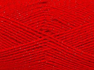 Fiber Content 95% Acrylic, 5% Metallic Lurex, Red, Brand Ice Yarns, fnt2-71905