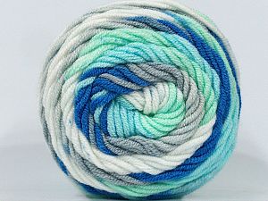 Composition 100% Acrylique haut de gamme, White, Purple, Mint Green, Brand Ice Yarns, Grey, Baby Blue, fnt2-72021