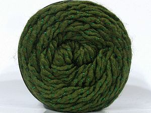 Fiber Content 95% Acrylic, 5% Wool, Brand Ice Yarns, Dark Green, fnt2-72031
