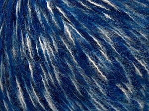 Contenido de fibra 70% Acrílico, 5% De nylon, 15% Poliéster, 10% Lana, White, Brand Ice Yarns, Blue Shades, fnt2-72107