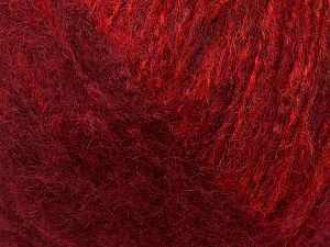 Fiber Content 68% Acrylic, 20% Mohair, 12% Polyester, Red, Brand Ice Yarns, Burgundy, fnt2-72111
