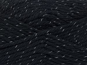 Composition 50% Laine, 50% Acrylique, Brand Ice Yarns, Black, fnt2-72294