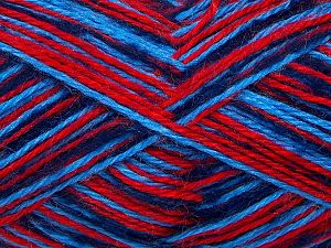 Fiber Content 100% Acrylic, Red, Brand Ice Yarns, Blue Shades, fnt2-72583