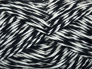 Fiber Content 50% Acrylic, 50% Wool, White, Brand Ice Yarns, Black, fnt2-72632