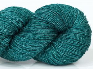 Please note that this is a hand-dyed yarn. Colors in different lots may vary because of the charateristics of the yarn. Machine Wash, Gentle Cycle, Cold Water, Do not Tumble Dry, Dry Flat, Do not Use Softeners. Fiber Content 80% Superwash Merino Wool, 20% Silk, Brand Ice Yarns, Emerald Green, fnt2-72932