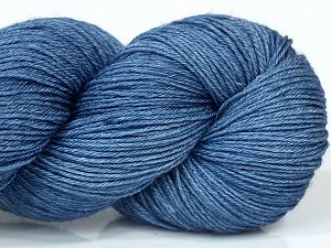Please note that this is a hand-dyed yarn. Colors in different lots may vary because of the charateristics of the yarn. Machine Wash, Gentle Cycle, Cold Water, Do not Tumble Dry, Dry Flat, Do not Use Softeners. Fiber Content 80% Superwash Merino Wool, 20% Silk, Jeans Blue, Brand Ice Yarns, fnt2-72934