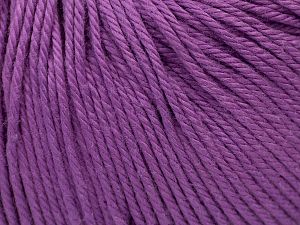 Baby cotton is a 100% premium giza cotton yarn exclusively made as a baby yarn. It is anti-bacterial and machine washable! Fiber Content 100% Giza Cotton, Lilac, Brand Ice Yarns, Yarn Thickness 3 Light DK, Light, Worsted, fnt2-73005