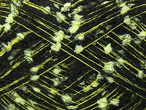 Fiber Content 75% Acrylic, 5% Paillette, 20% Polyester, Neon Green, Brand Ice Yarns, Black, fnt2-73040