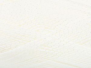 Fiber Content 95% Acrylic, 5% Metallic Lurex, White, Iridescent, Brand Ice Yarns, fnt2-73208