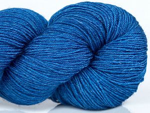 Please note that this is a hand-dyed yarn. Colors in different lots may vary because of the charateristics of the yarn. Machine Wash, Gentle Cycle, Cold Water, Do not Tumble Dry, Dry Flat, Do not Use Softeners. Fiber Content 80% Superwash Merino Wool, 20% Silk, Royal Blue, Brand Ice Yarns, fnt2-73501