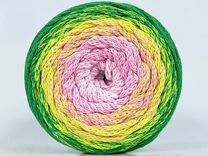 Please be advised that yarns are made of recycled cotton, and dye lot differences occur. Fiber Content 100% Cotton, Yellow, Pink, Brand Ice Yarns, Green, fnt2-73750