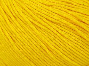 Composition 50% Coton, 50% Acrylique, Yellow, Brand Ice Yarns, fnt2-73833
