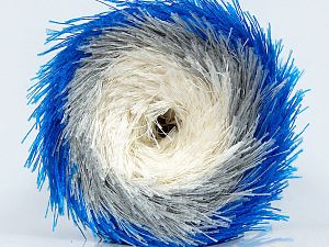 Composition 100% Polyester, Saxe Blue, Brand Ice Yarns, Grey, Cream, fnt2-73919