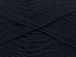 Machine Washable. Fiber Content 75% Superwash Wool, 25% Polyamide, Brand Ice Yarns, Black, fnt2-73977