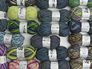 Colorway Sock Yarns Machine washable In this list; you see most recent 50 mixed lots. <br> To see all <a href=&/mixed_lots/o/4#list&>CLICK HERE</a> (Old ones have much better deals)<hr> Fiber Content 75% Superwash Wool, 25% Polyamide, Brand Ice Yarns, fnt2-74186