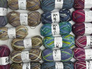 Colorway Sock Yarns Machine washable In this list; you see most recent 50 mixed lots. <br> To see all <a href=&/mixed_lots/o/4#list&>CLICK HERE</a> (Old ones have much better deals)<hr> Fiber Content 75% Superwash Wool, 25% Polyamide, Brand Ice Yarns, fnt2-74189
