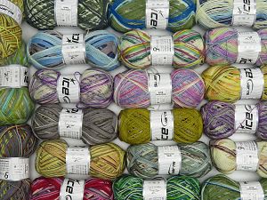 Colorway Sock Yarns Machine washable In this list; you see most recent 50 mixed lots. <br> To see all <a href=&/mixed_lots/o/4#list&>CLICK HERE</a> (Old ones have much better deals)<hr> Fiber Content 75% Superwash Wool, 25% Polyamide, Brand Ice Yarns, fnt2-74206