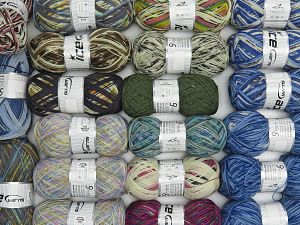 Colorway Sock Yarns Machine washable In this list; you see most recent 50 mixed lots. <br> To see all <a href=&/mixed_lots/o/4#list&>CLICK HERE</a> (Old ones have much better deals)<hr> Fiber Content 75% Superwash Wool, 25% Polyamide, Brand Ice Yarns, fnt2-74210