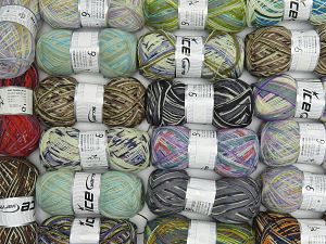 Colorway Sock Yarns Machine washable In this list; you see most recent 50 mixed lots. <br> To see all <a href=&/mixed_lots/o/4#list&>CLICK HERE</a> (Old ones have much better deals)<hr> Fiber Content 75% Superwash Wool, 25% Polyamide, Brand Ice Yarns, fnt2-74213