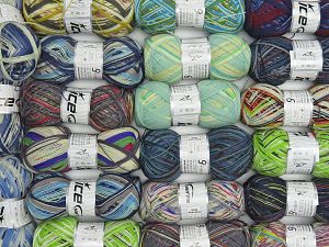 Colorway Sock Yarns Machine washable In this list; you see most recent 50 mixed lots. <br> To see all <a href=&/mixed_lots/o/4#list&>CLICK HERE</a> (Old ones have much better deals)<hr> Fiber Content 75% Superwash Wool, 25% Polyamide, Brand Ice Yarns, fnt2-74215