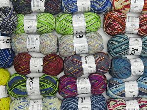 Colorway Sock Yarns Machine washable In this list; you see most recent 50 mixed lots. <br> To see all <a href=&/mixed_lots/o/4#list&>CLICK HERE</a> (Old ones have much better deals)<hr> Fiber Content 75% Superwash Wool, 25% Polyamide, Brand Ice Yarns, fnt2-74216