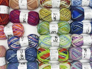 Colorway Sock Yarns Machine washable In this list; you see most recent 50 mixed lots. <br> To see all <a href=&/mixed_lots/o/4#list&>CLICK HERE</a> (Old ones have much better deals)<hr> Fiber Content 75% Superwash Wool, 25% Polyamide, Brand Ice Yarns, fnt2-74233