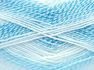 Fiber Content 100% Acrylic, White, Brand Ice Yarns, Blue Shades, fnt2-74388