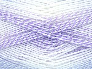 Fiber Content 100% Acrylic, White, Lilac Shades, Brand Ice Yarns, fnt2-74389