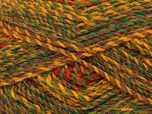 Composition 100% Acrylique, Brand Ice Yarns, Green, Gold Shades, fnt2-74399