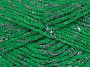 Fiber Content 72% Acrylic, 15% Wool, 13% Viscose, Brand Ice Yarns, Grey, Green, fnt2-74404 