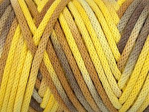 Please be advised that yarns are made of recycled cotton, and dye lot differences occur. Fiber Content 60% Polyamide, 40% Cotton, Yellow Shades, Brand Ice Yarns, Camel Shades, fnt2-74556
