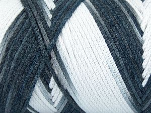 Please be advised that yarns are made of recycled cotton, and dye lot differences occur. Composition 80% Coton, 20% Polyamide, White, Brand Ice Yarns, Grey Shades, fnt2-74591