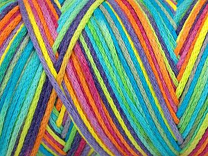 Please be advised that yarns are made of recycled cotton, and dye lot differences occur. Fiber Content 80% Cotton, 20% Polyamide, Rainbow, Brand Ice Yarns, fnt2-74607