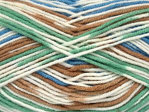 Fiber Content 100% Acrylic, White, Brand Ice Yarns, Green, Brown, Blue, fnt2-74721